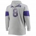 Baltimore Ravens Men's Lamar Jackson Fanatics Branded Heathered Gray Big & Tall Player Name & Number Pullover Hoodie