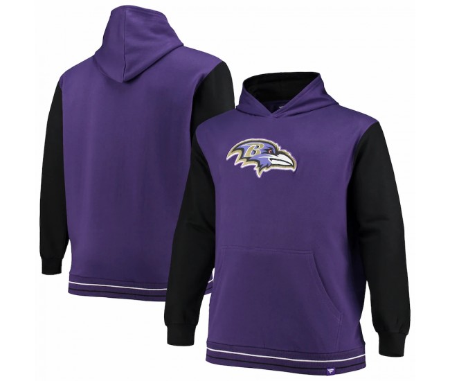 Baltimore Ravens Men's Fanatics Branded Purple/Black Big & Tall Block Party Pullover Hoodie