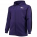 Baltimore Ravens Men's Fanatics Branded Purple Big & Tall Full-Zip Hoodie