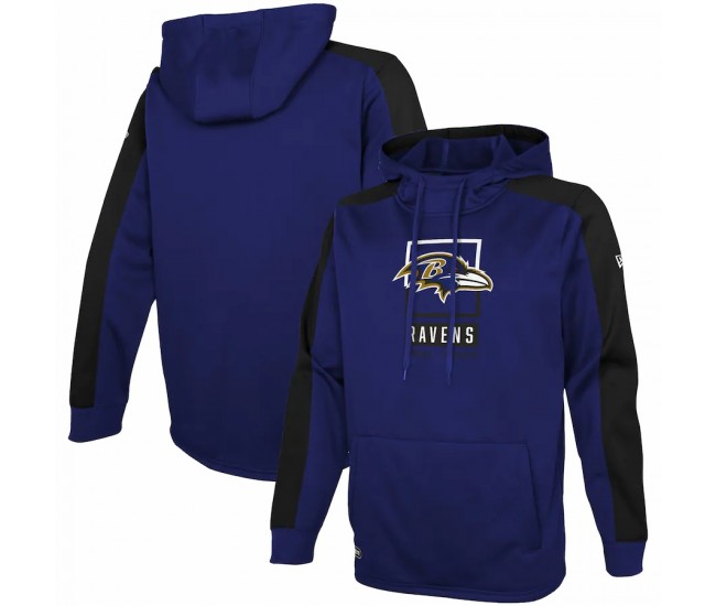 Baltimore Ravens Men's New Era Purple Combine Authentic Rise Pullover Hoodie