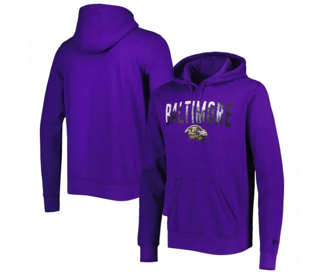 Baltimore Ravens Men's New Era Purple Ink Dye Pullover Hoodie