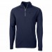 Baltimore Ravens Men's Cutter & Buck Navy Team Adapt Eco Knit Hybrid Recycled Quarter-Zip Pullover Top