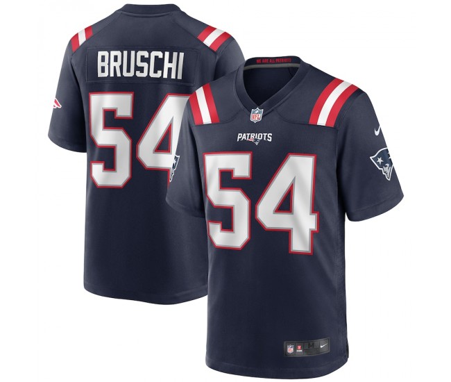 New England Patriots Tedy Bruschi Men's Nike Navy Game Retired Player Jersey