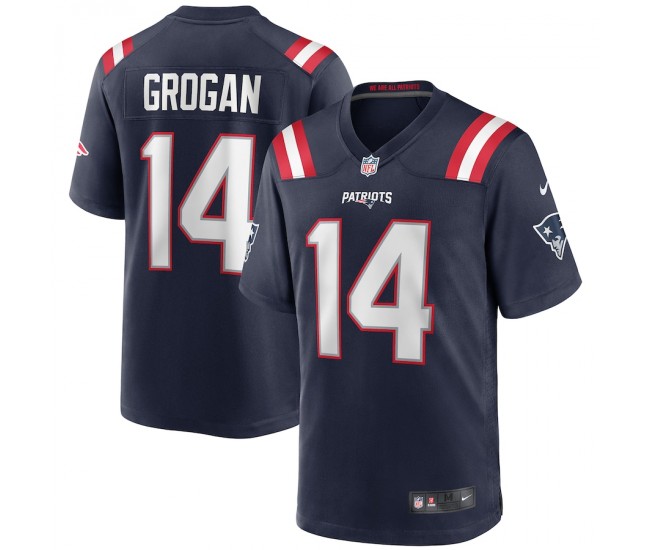 New England Patriots Steve Grogan Men's Nike Navy Game Retired Player Jersey