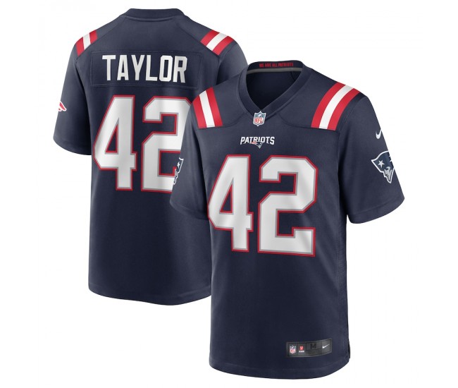 New England Patriots J.J. Taylor Men's Nike Navy Team Game Jersey