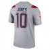 New England Patriots Mac Jones Men's Nike Gray Inverted Legend Jersey