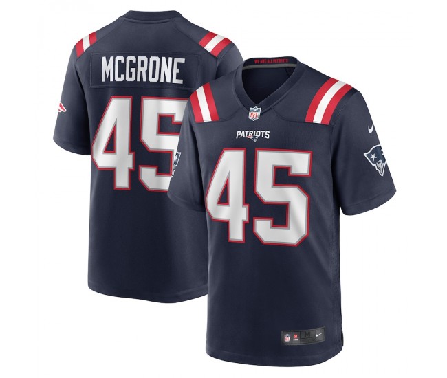 New England Patriots Cameron McGrone Men's Nike Navy Game Jersey