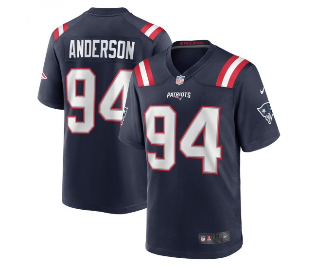 New England Patriots Henry Anderson Men's Nike Navy Game Jersey