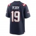 New England Patriots Malcolm Perry Men's Nike Navy Game Player Jersey