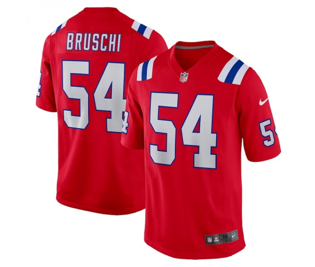 New England Patriots Tedy Bruschi Men's Nike Red Retired Player Alternate Game Jersey