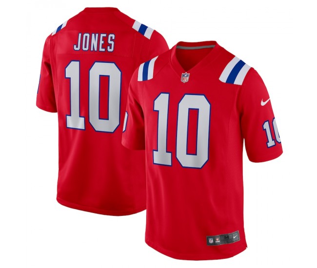 New England Patriots Mac Jones Men's Nike Red Game Jersey