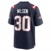 New England Patriots Mack Wilson Men's Nike Navy Game Jersey