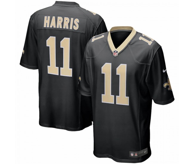 New Orleans Saints Deonte Harris Men's Nike Black Game Player Jersey