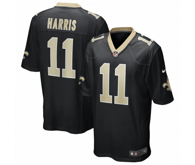 New Orleans Saints Deonte Harris Men's Nike Black Game Jersey