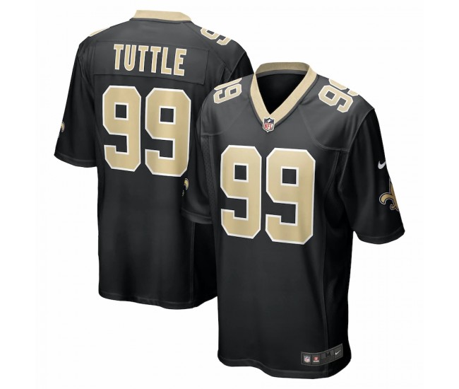 New Orleans Saints Shy Tuttle Men's Nike Black Game Jersey