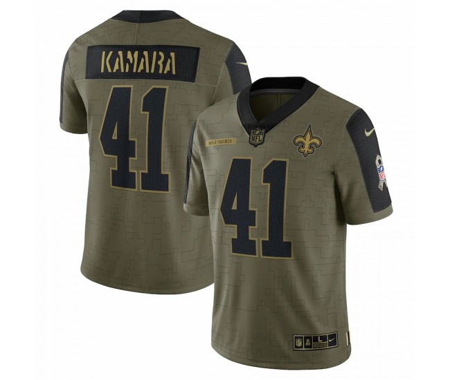 New Orleans Saints Alvin Kamara Men's Nike Olive 2021 Salute To Service Limited Player Jersey