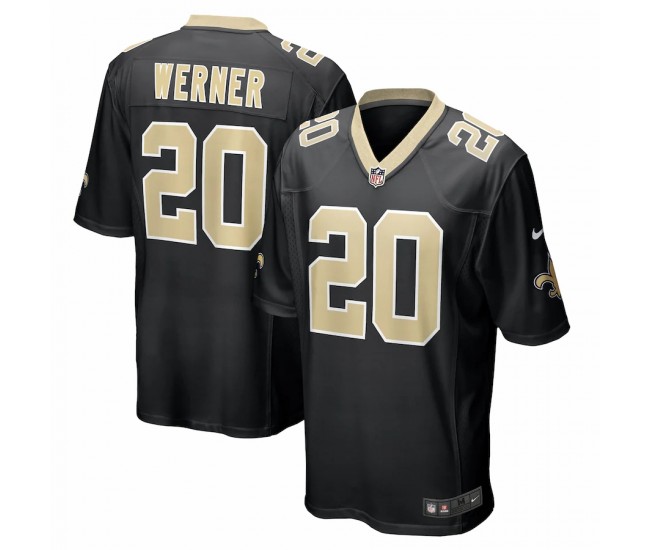 New Orleans Saints Pete Werner Men's Nike Black Game Jersey