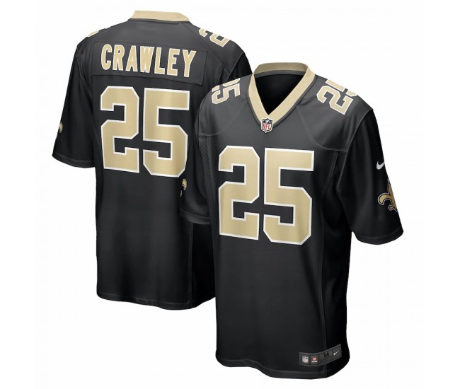 New Orleans Saints Ken Crawley Men's Nike Black Game Jersey