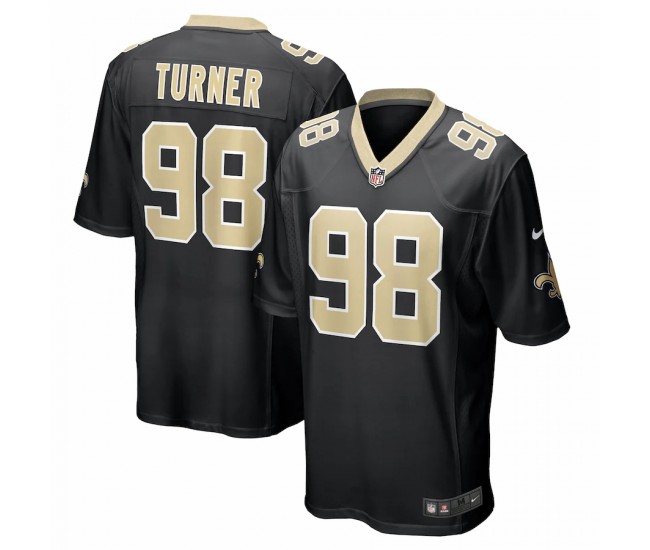 New Orleans Saints Payton Turner Men's Nike Black Game Jersey