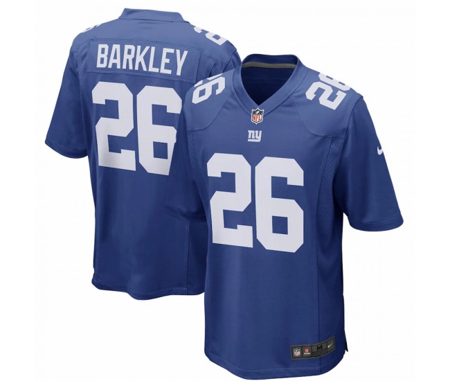 New York Giants Saquon Barkley Men's Nike Royal Game Player Jersey