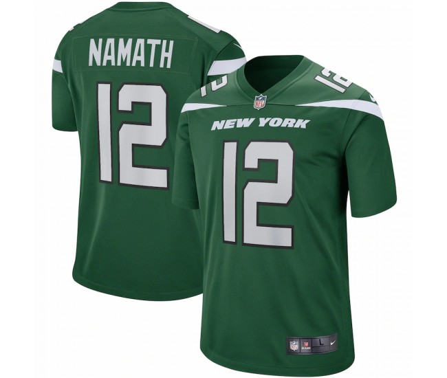 New York Jets Joe Namath Men's Nike Gotham Green Game Retired Player Jersey