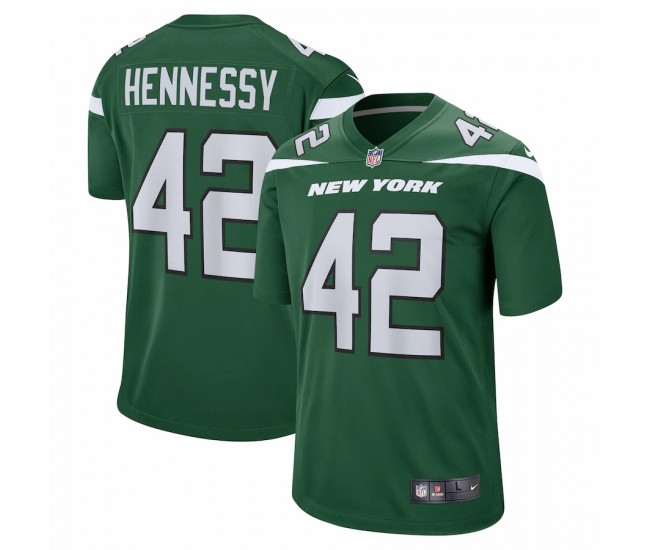 New York Jets Thomas Hennessy Men's Nike Gotham Green Game Jersey