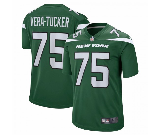 New York Jets Alijah Vera-Tucker Men's Nike Gotham Green Game Player Jersey