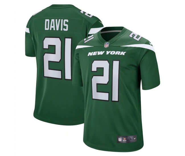 New York Jets Ashtyn Davis Men's Nike Gotham Green Game Player Jersey