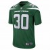 New York Jets Michael Carter II Men's Nike Gotham Green Game Jersey