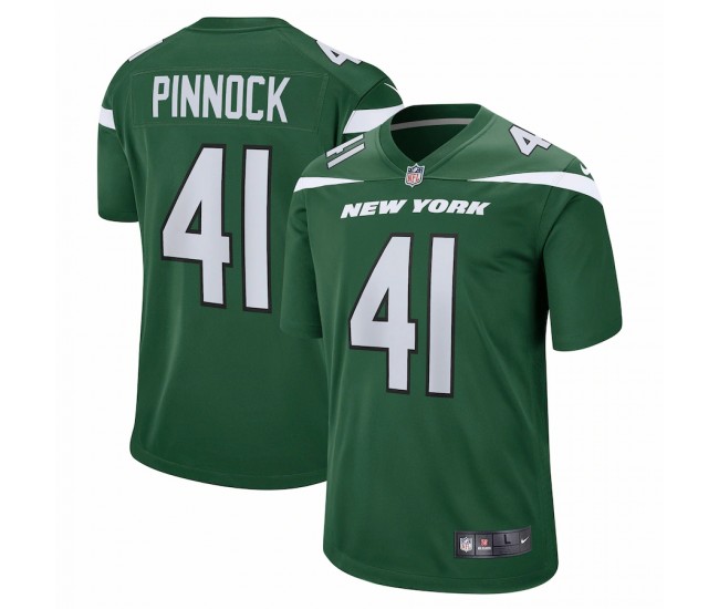 New York Jets Jason Pinnock Men's Nike Gotham Green Game Jersey