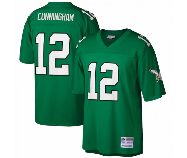 Philadelphia Eagles Randall Cunningham Men's Mitchell & Ness Kelly Green Big & Tall 1990 Retired Player Replica Jersey