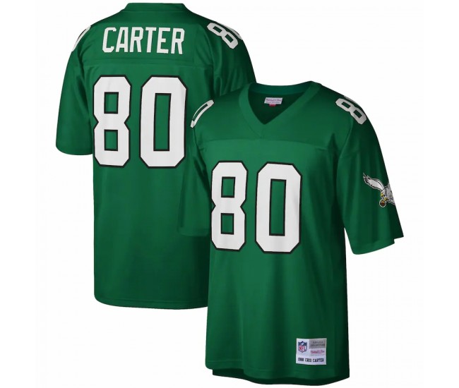 Philadelphia Eagles Cris Carter Men's Mitchell & Ness Kelly Green Legacy Replica Jersey