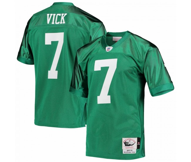 Philadelphia Eagles Michael Vick Men's Mitchell & Ness Kelly Green 2010 Authentic Throwback Retired Player Jersey