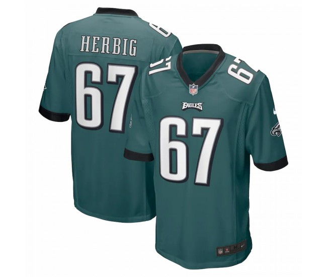 Philadelphia Eagles Nate Herbig Men's Nike Midnight Green Game Jersey