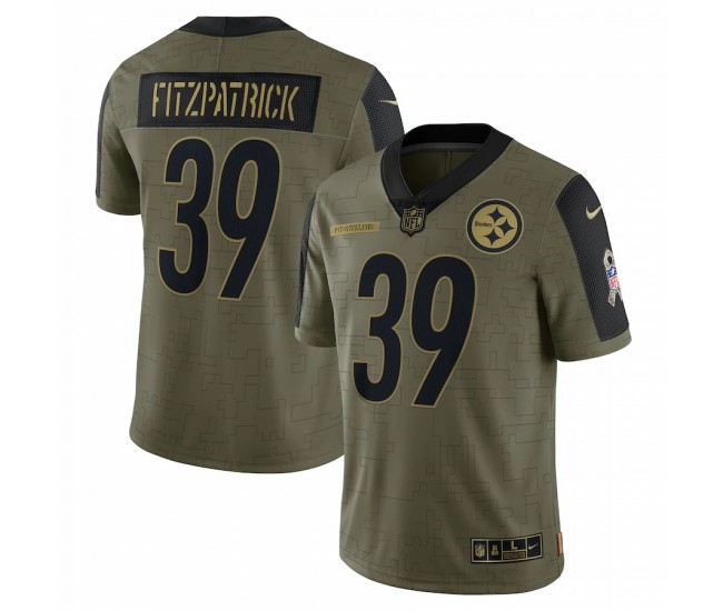 Pittsburgh Steelers Minkah Fitzpatrick Men's Nike Olive 2021 Salute To Service Limited Player Jersey