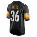 Pittsburgh Steelers Jerome Bettis Men's Nike Black Retired Player Game Jersey