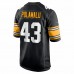 Pittsburgh Steelers Troy Polamalu Men's Nike Black Retired Player Jersey