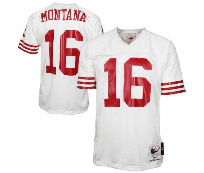 San Francisco 49ers Joe Montana Mens Mitchell & Ness White Authentic Throwback Jersey