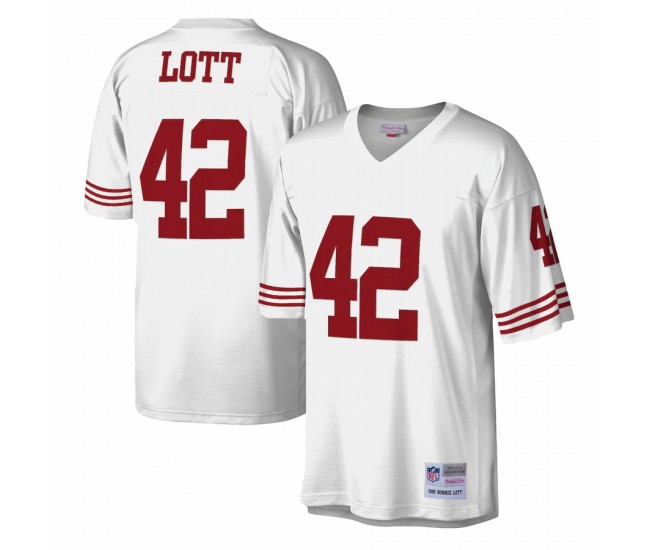 San Francisco 49ers Ronnie Lott Men's Mitchell & Ness White Legacy Replica Jersey