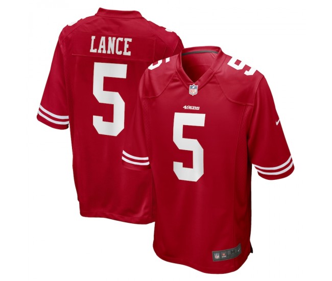 San Francisco 49ers Trey Lance Men's Nike Scarlet Game Jersey