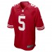 San Francisco 49ers Trey Lance Men's Nike Scarlet Game Jersey