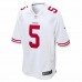 San Francisco 49ers Trey Lance Men's Nike White Game Jersey