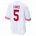 San Francisco 49ers Trey Lance Men's Nike White Game Jersey