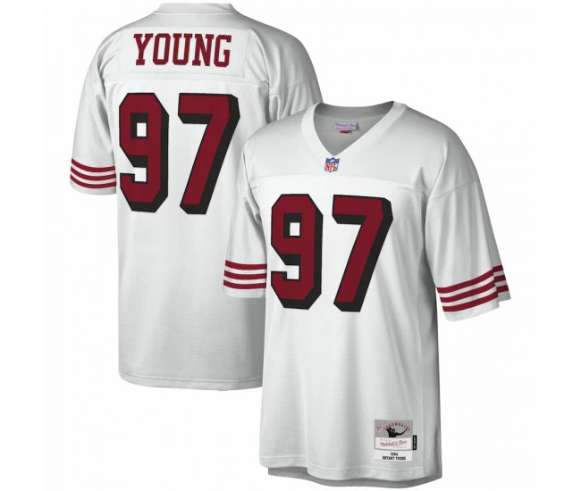 San Francisco 49ers Bryant Young Men's Mitchell & Ness White 1994 Legacy Replica Jersey