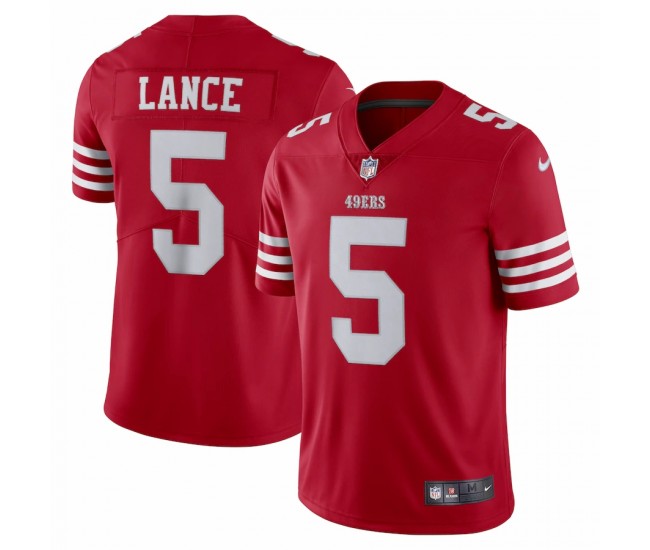 San Francisco 49ers Trey Lance Men's Nike Scarlet Vapor Limited Jersey