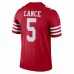 San Francisco 49ers Trey Lance Men's Nike Scarlet Legend Jersey