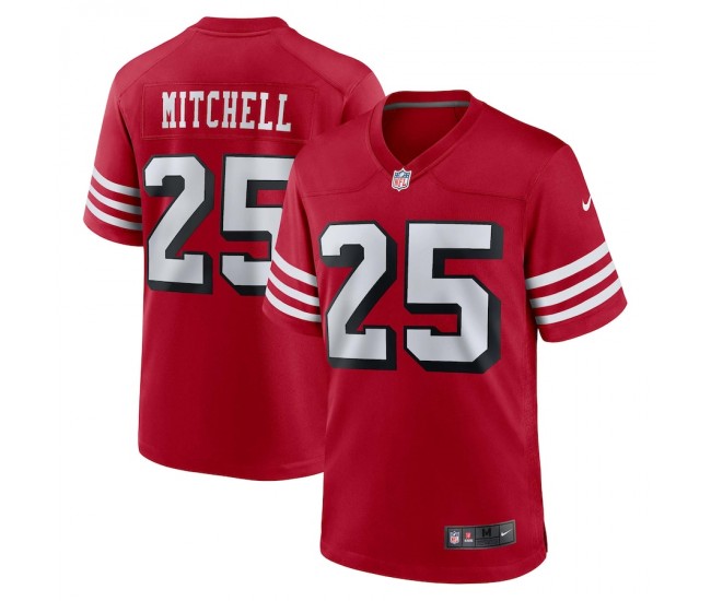 San Francisco 49ers Elijah Mitchell Men's Nike Scarlet Alternate Game Jersey