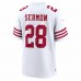 San Francisco 49ers Trey Sermon Men's Nike White Player Game Jersey