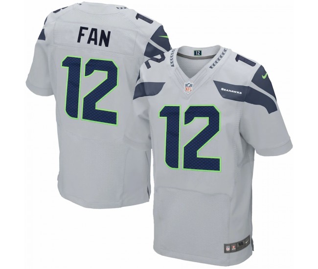 Seattle Seahawks 12s Mens Nike Gray Elite Jersey