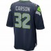 Seattle Seahawks Chris Carson Men's Nike Navy Game Player Jersey